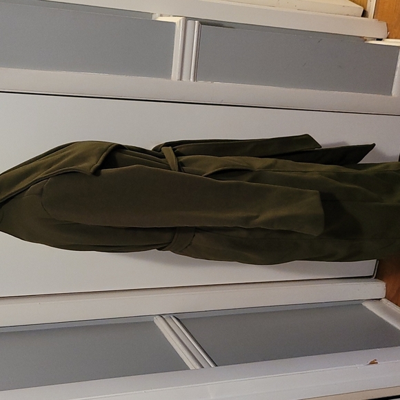 Army Green Longline Coat.  Size M - Picture 5 of 11